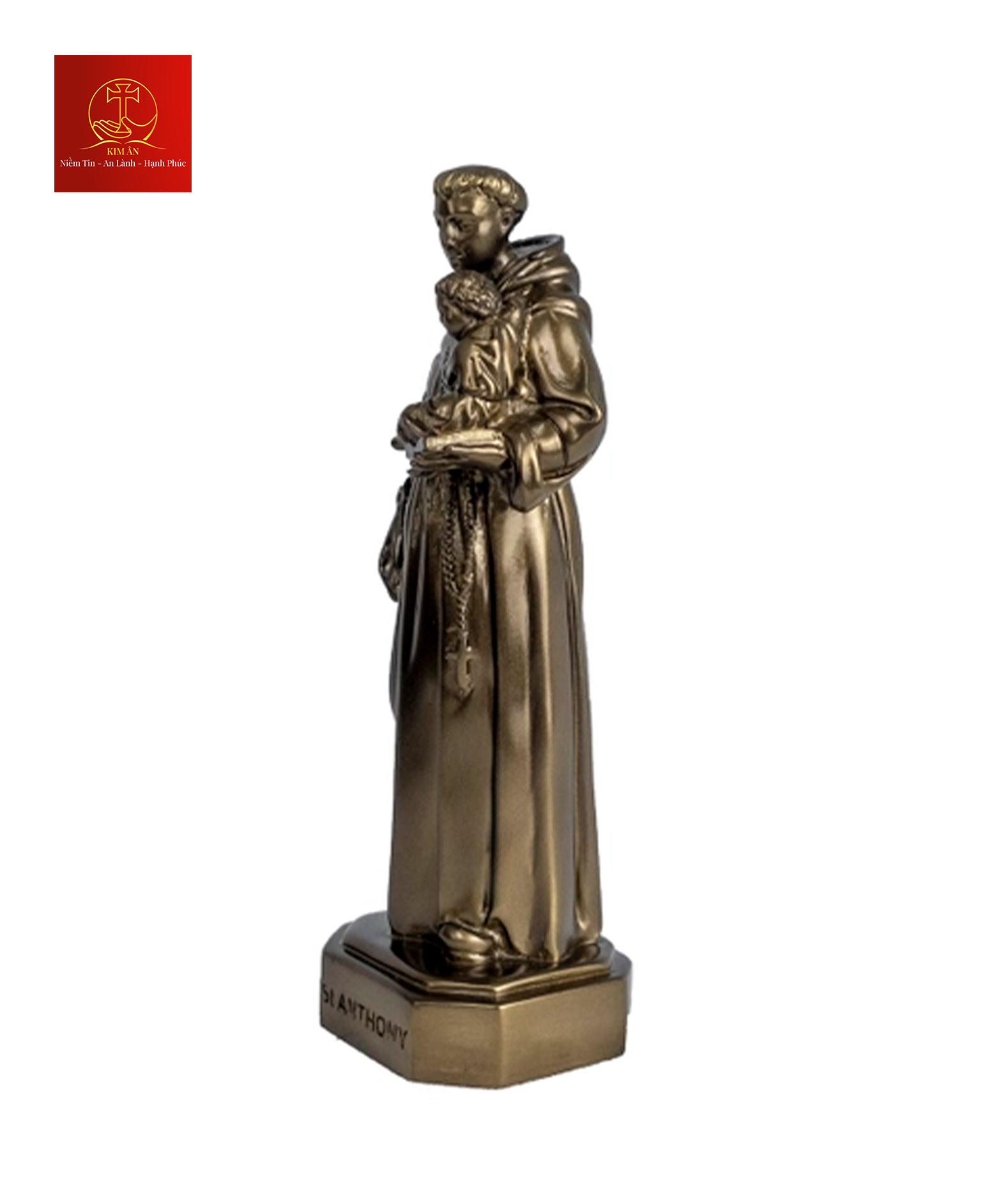 Tượng Thánh Anton cao 13cm – Màu Cổ Điển