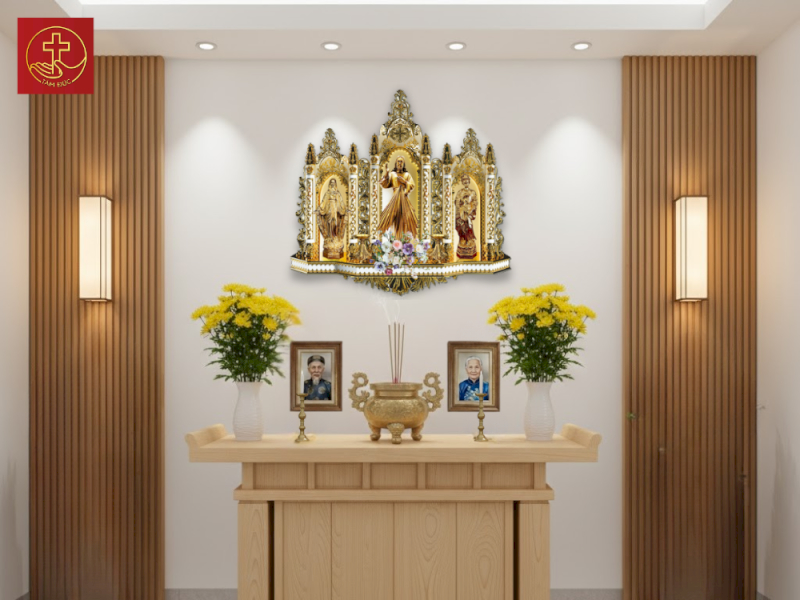 Việc tách riêng bàn thờ Chúa và gia tiên nên được áp dụng khi gia đình có không gian thờ rộng hoặc phòng thờ riêng, nhằm giữ trọn sự trang nghiêm