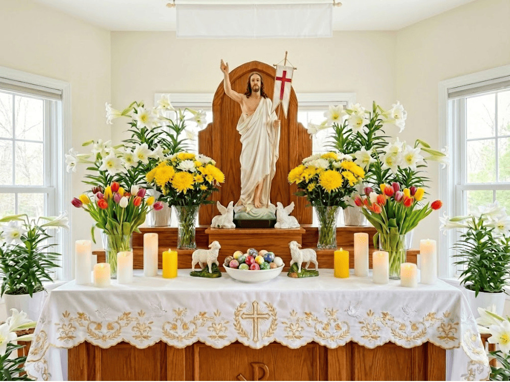 2-3-trang-tri-ban-tho-cong-giao-le-minh-va-mau-thanh-chua 2 3 Trang Tri Ban Tho Cong Giao Le Minh Va Mau Thanh Chua