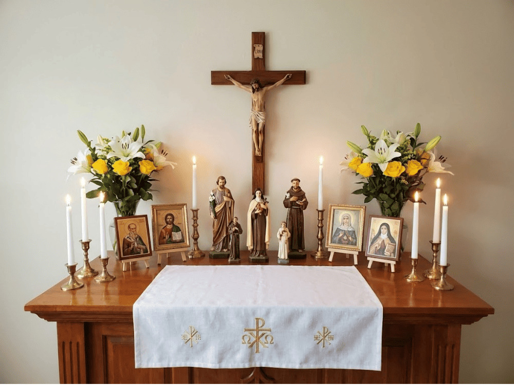 2-6-trang-tri-ban-tho-cong-giao-le-cac-linh-hon 2 6 Trang Tri Ban Tho Cong Giao Le Cac Linh Hon