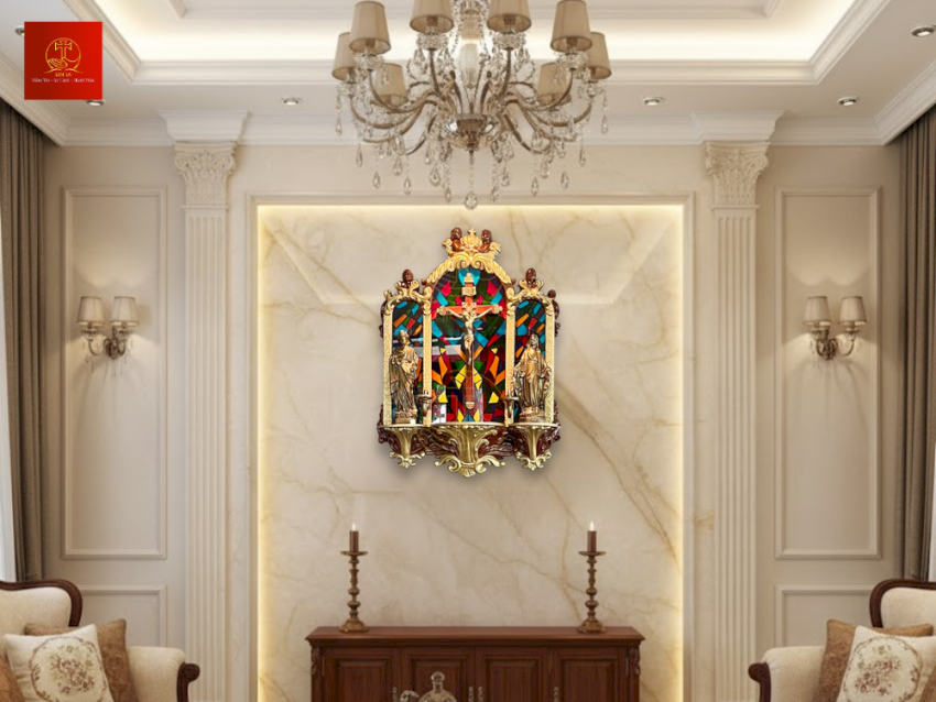 ban-tho-chua-tren-nen-kinh-mau-nghe-thuat Bàn thờ Chúa trên nền kính màu nghệ thuật