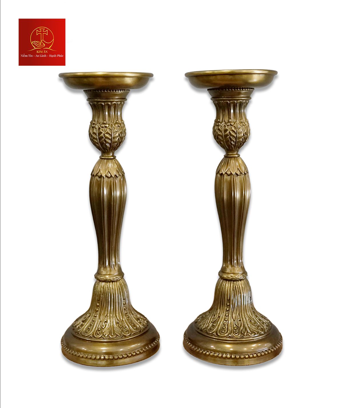 Chân Nến Đế Tròn – cao 30cm