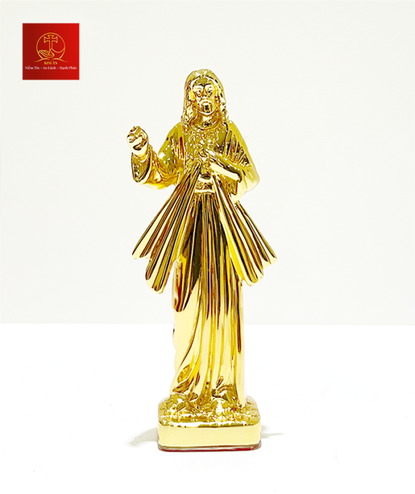 Tượng Chúa Thương Xót - cao 10 cm - Màu Gold