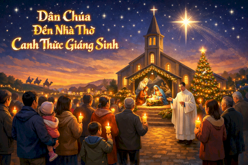 cong-doan-den-nha-tho-de-don-cho-su-ra-doi-cua-chua Cộng đoàn đến nhà thờ để đón chờ sự ra đời của Chúa