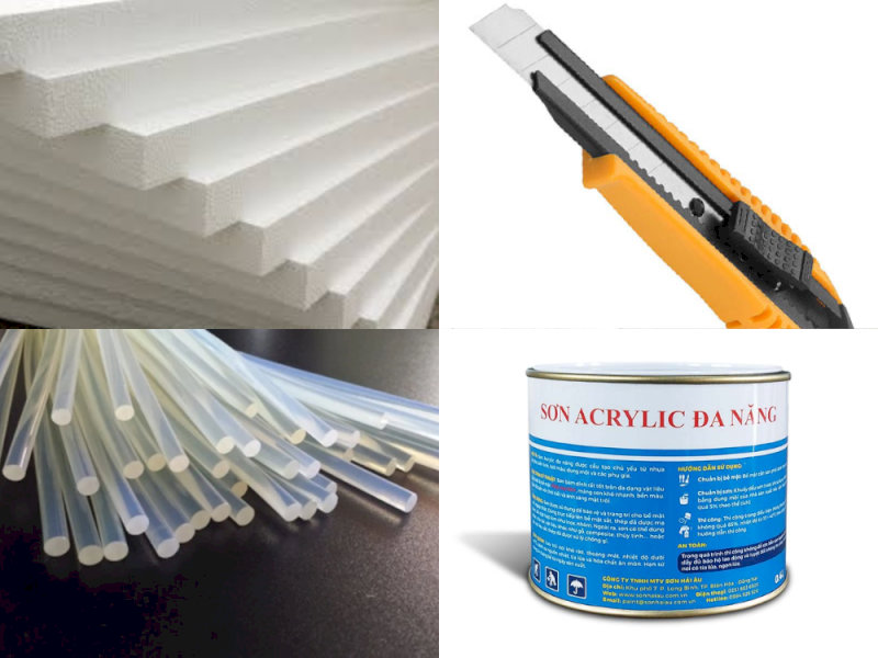 image30-208ce592-955f-4457-b5e0-3fed8a4a105e Chuẩn bị nguyên liệu để làm hang đá Noel bằng xốp.