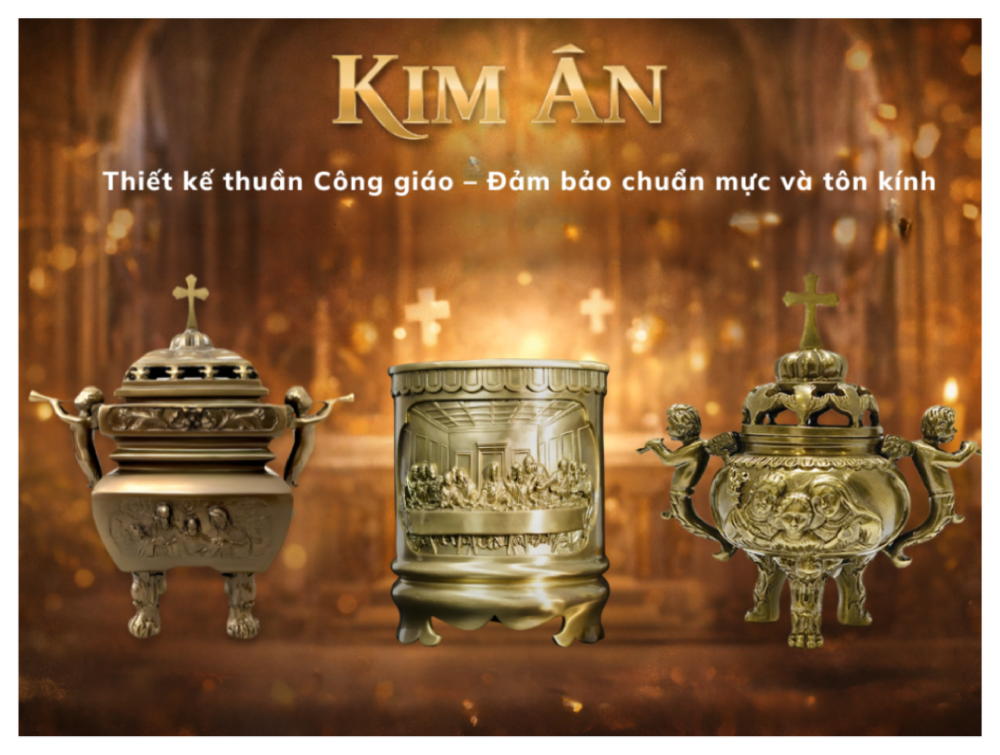 Vật phẩm Công giáo Kim Ân là đơn vị đầu tiên tại Việt Nam chế tác vật phẩm thuần Công giáo