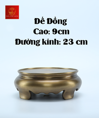 Bộ Lư Hương Đồng Cao 37cm - Màu Cổ Điển