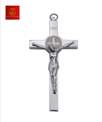 Thánh Giá Có Mề Đay BENEDICT – Không Đế (mini) – Màu Silver