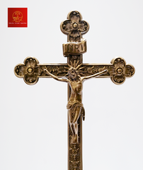 Mẫu Thánh Giá Hoa Đào Đẹp Có Đế Cao 42 cm - Màu Cổ Điển