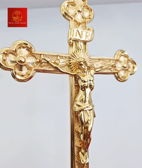 Thánh Giá Hoa Đào Có Đế Cao 60cm - Màu Gold