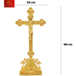 Thánh Giá Hoa Đào Có Đế Cao 60cm - Màu Gold