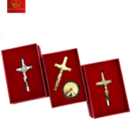 Thánh Giá Có Mề Đay BENEDICT - Không Đế (mini) - Màu Silver