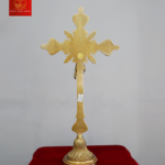 Tượng Thánh Giá Đế Tròn Tia Chớp Cao 50cm - Màu Cổ Điển