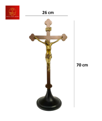 Thánh Giá Hoa Đào Bằng Inox (Có Đế)