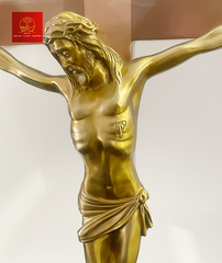 Thánh Giá Hoa Đào Bằng Inox (Có Đế)