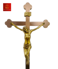 Thánh Giá Hoa Đào Bằng Inox (Có Đế)