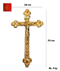 Thánh Giá Hoa Đào Không Đế - Màu Gold