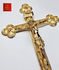 Thánh Giá Hoa Đào Không Đế - Màu Gold