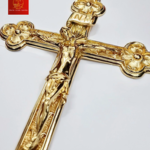 Thánh Giá Hoa Đào Không Đế - Màu Gold