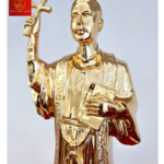 Tượng Cha Bửu Diệp cao 40cm - Màu Gold - Mạ Gold