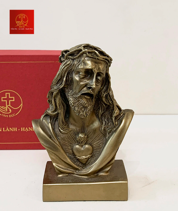 Tượng Chúa Thánh Tâm Cao 13cm - Màu Cổ Điển