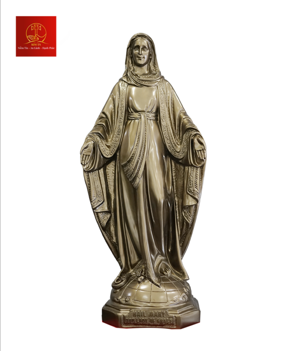Tượng Đức Mẹ Ban Ơn Bằng Đồng - Cao 70 cm