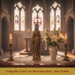 Tượng Mẹ Lộ Đức cao 30cm màu cổ điển sang trọng và linh thánh.