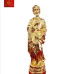 TƯỢNG THÁNH GIUSE BẰNG ĐỒNG MẠ VÀNG - CAO 40 CM