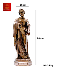 TƯỢNG THÁNH GIUSE BẰNG ĐỒNG - CAO 70 CM