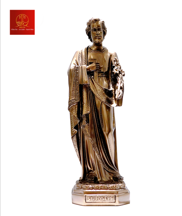 TƯỢNG THÁNH GIUSE BẰNG ĐỒNG - CAO 70 CM