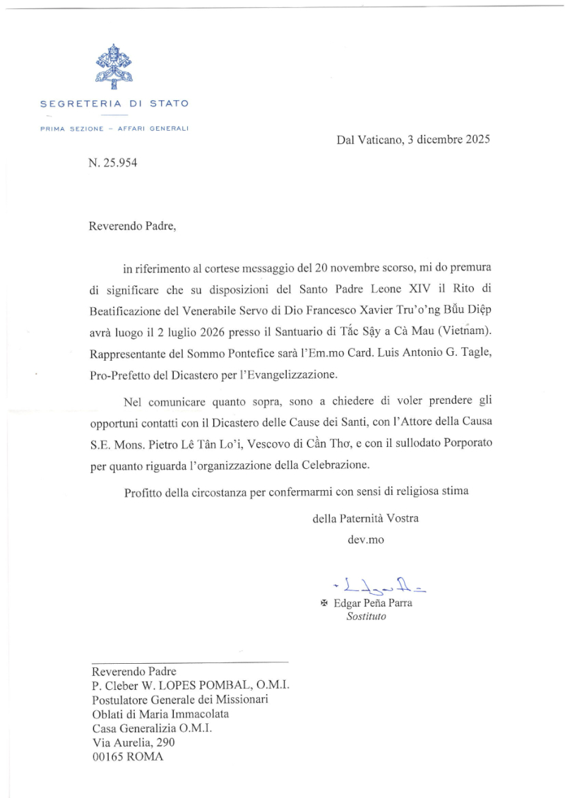 van-ban-chap-nhan-cua-toa-thanh-ve-viec-to-chuc-le-phong-chan-phuoc-cho-toi-to-chua-cha-phanxico-truong-buu-diep Văn bản chấp nhận của Tòa Thánh về việc tổ chức lễ phong Chân phước cho Tôi Tớ Chúa