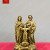 Bộ tượng gia đình Thánh gia để bàn bằng đồng