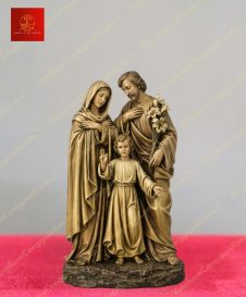 Bộ tượng gia đình Thánh gia để bàn chất liệu đồng cao cấp