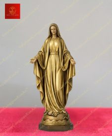 Tượng mẹ Fatima màu vàng bằng Đồng cao 50cm
