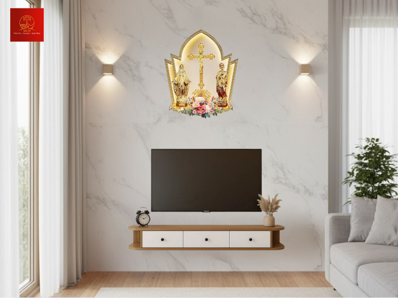 Bàn thờ Chúa bỏ chi tiết rườm rà vẫn giữ vẻ trang trọng là mẫu đương đại