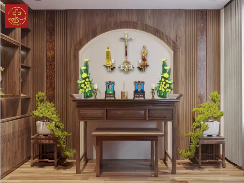 Bàn thờ Chúa mẫu đương đại là sự hiện diện trang nghiêm, nơi đức tin Kitô giáo hòa nhịp cùng văn hóa thờ tự của người Việt