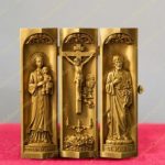 Bàn thờ để bàn mini gấp gọn bằng đồng