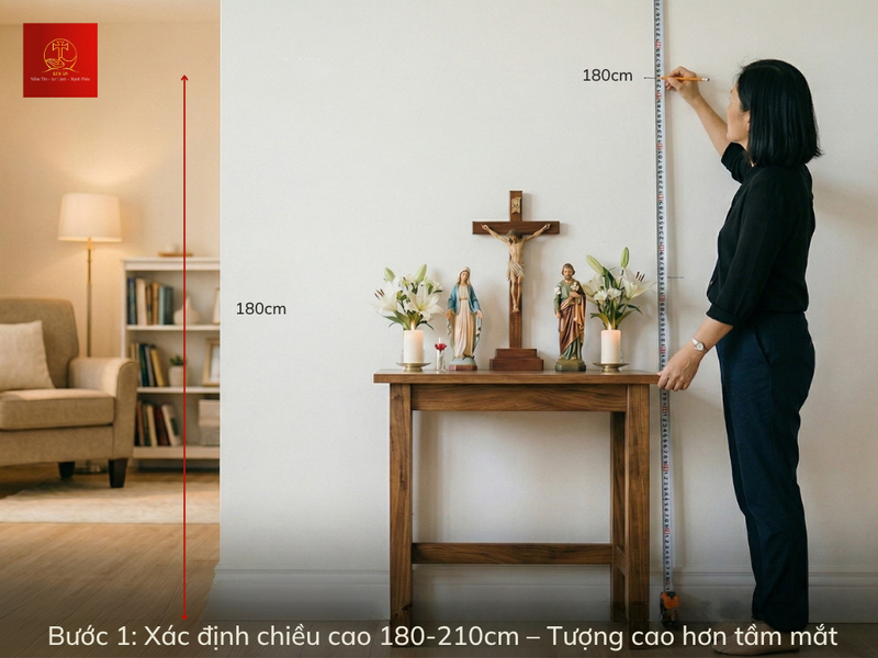 Hướng dẫn chi tiết cách lắp bàn thờ Công giáo treo tường