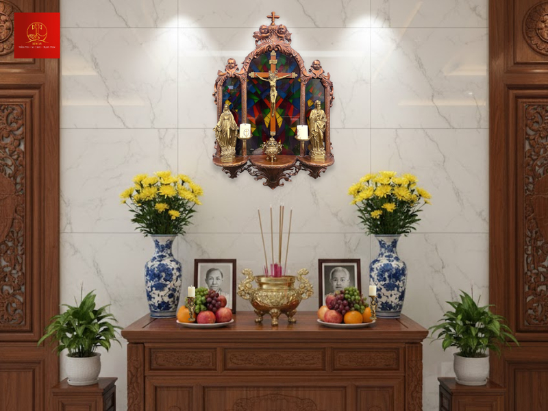 Kích thước cân đối giúp không gian thờ tự đẹp