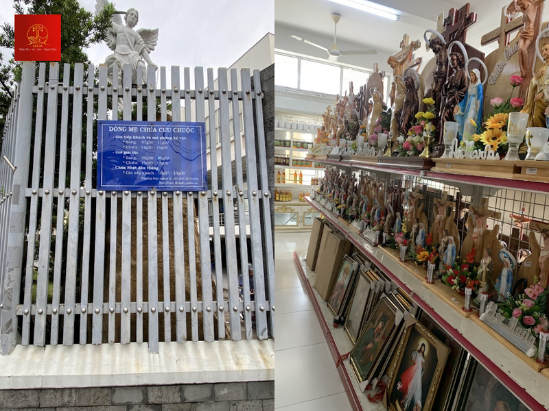 Nhà sách Dòng Mẹ Chúa Cứu Chuộc Đồng Công đa dạng mẫu bàn thờ
