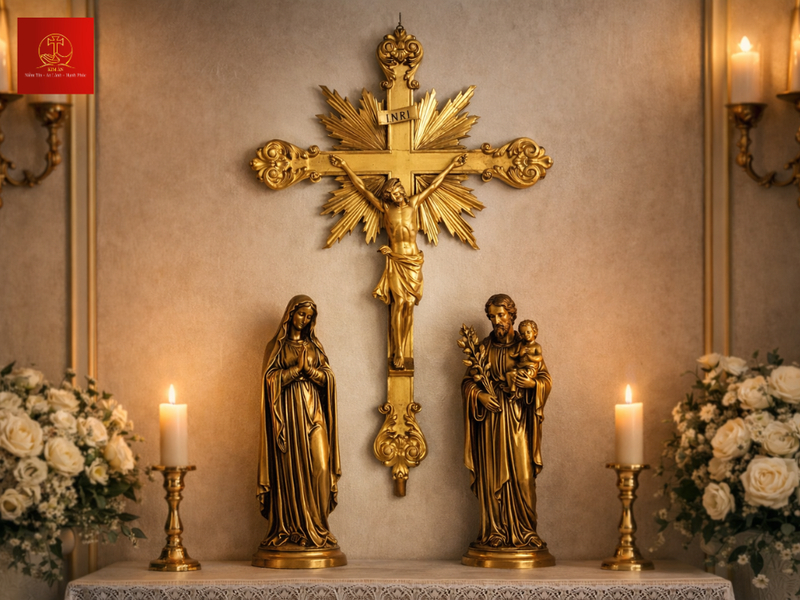Thánh giá ở giữa cao nhất tạo sự cân đối