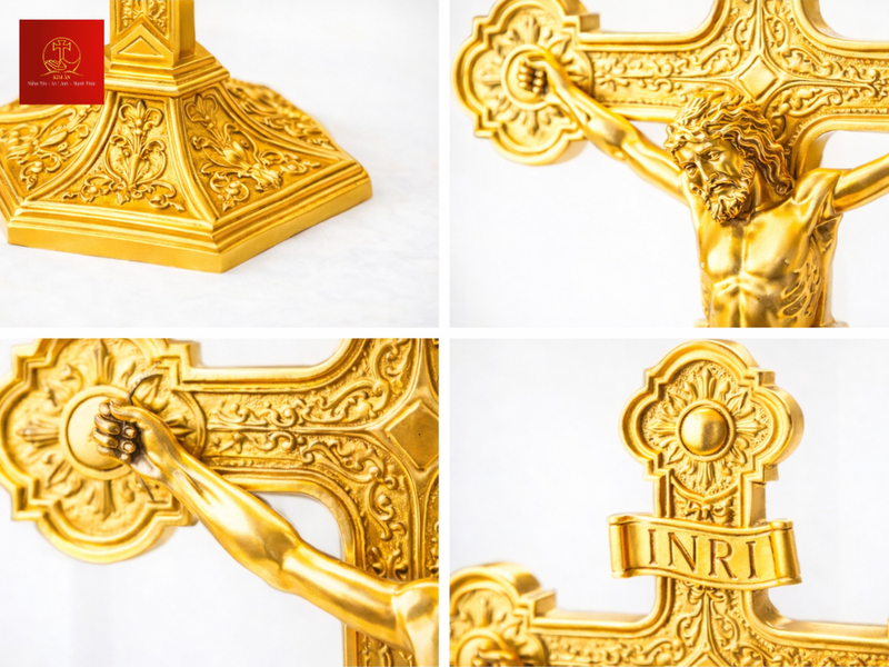 Từng chi tiết Thánh giá được mài giũa tỉ mỉ