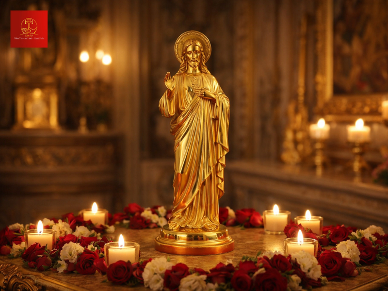 Tượng Chúa nhân hậu và đôi tay ban phúc