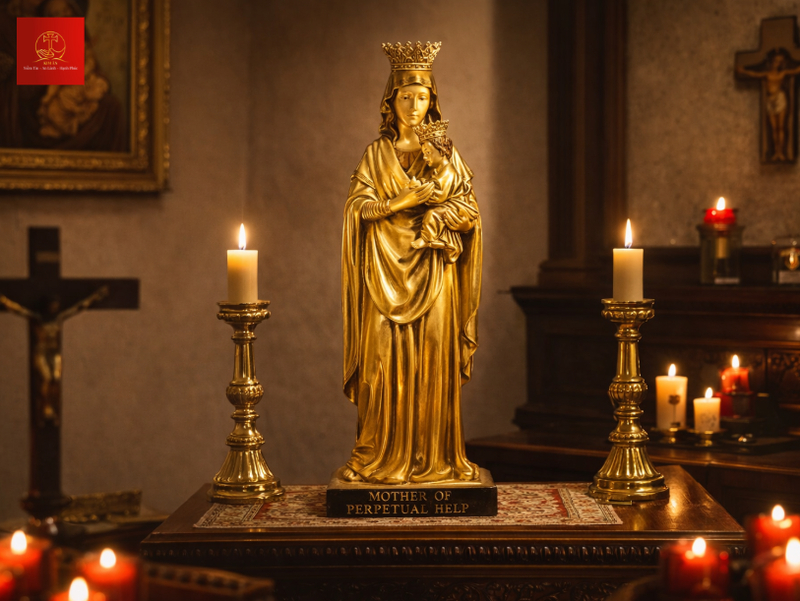 Tượng Đức Mẹ Hằng Cứu Giúp kích thước đa dạng phù hợp bàn thờ