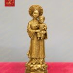 Tượng đức mẹ La Vang mặc Nhật Bình 60cm bằng đồng
