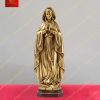 Tượng Mẹ Lộ Đức 12cm bằng đồng mạ vàng