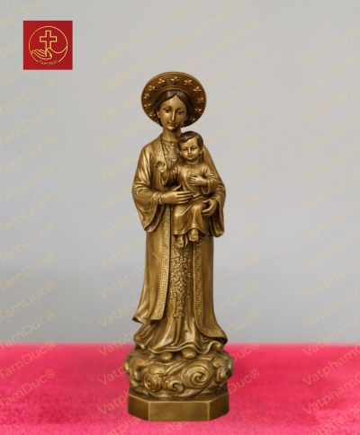 Tượng mẹ La Vang 40cm bằng đồng