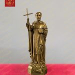Tượng Thánh Đa Minh 50cm tay cầm gậy mục tử rao giảng tin mừng