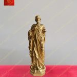 Tượng Thánh Giuse ôm hoa, tay ôm sách chất liệu đồng cao 55cm