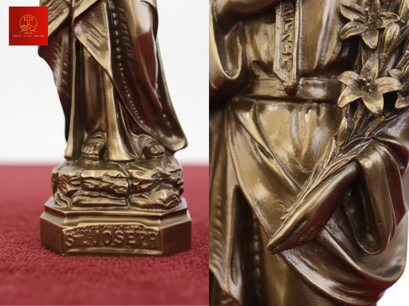 Tượng Thánh Giuse có độ hoàn thiện chi tiết